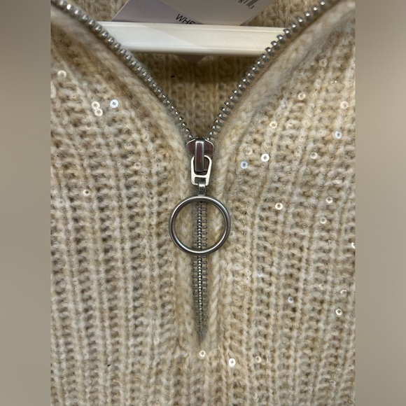 Design History  Sequin-Embroidered Quarter-Zip Sweater - Picture 8 of 9